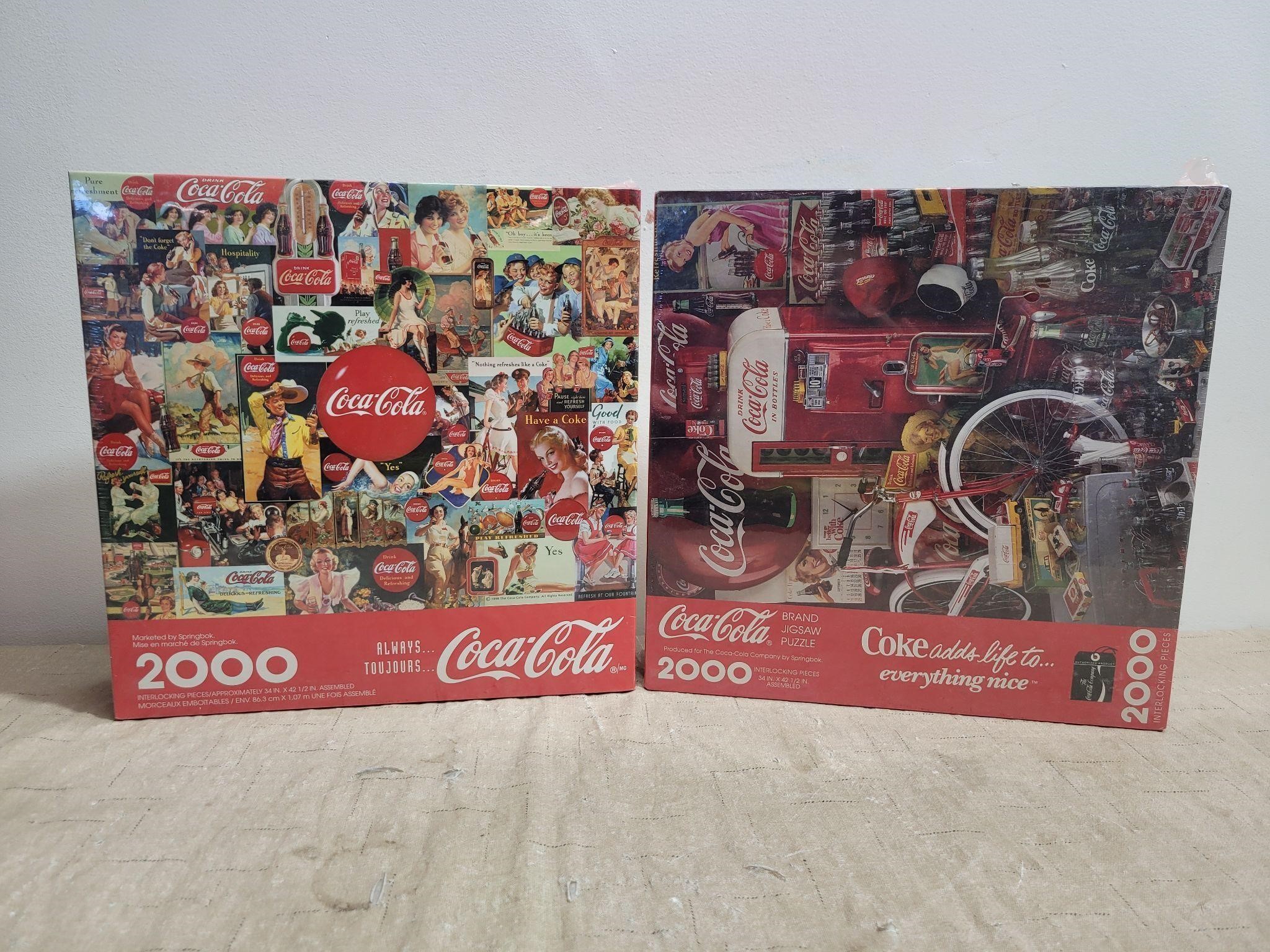 NOS (2) Coca-Cola 2000 Piece Puzzles