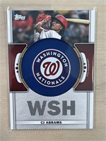 CJ Abrams 2023 Topps Commemorative Patch