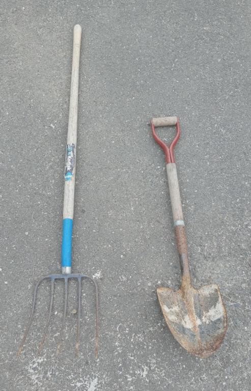 Pitchfork and Spade Shovel