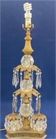 Italian Style Gilt Metal Table Lamp, has a crack,