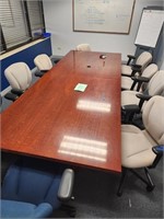 All 9 chairs only in pictures. Conference table