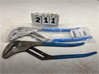 (2) Large Channellock Pliers