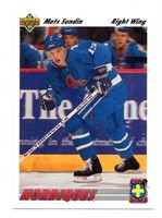 1991 Upper Deck Mats Sundin Hockey Card