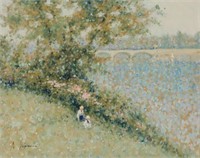 Andre Gisson Oil on Canvas Landscape