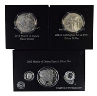 Trio of Commemorative Silver Coin Sets