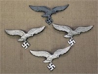 WW2 Luftwaffe 4 hat visor eagles