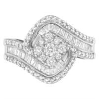 14K Gold Diamond Floral Cluster Ring
