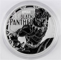 Coin 2018 Tuvalu $1 Black Panther Marvel .999 Fine
