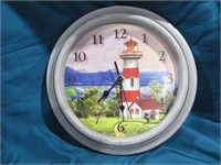 Lighthouse Clock 9" W
