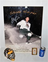 Hockey Lot - Signed Card & Poster w Mini Helmet
