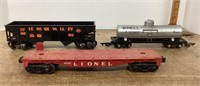 3 Lionel train cars