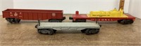 3 Lionel train cars