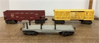 3 Lionel train cars