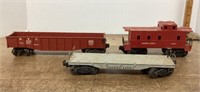 3 Lionel train cars