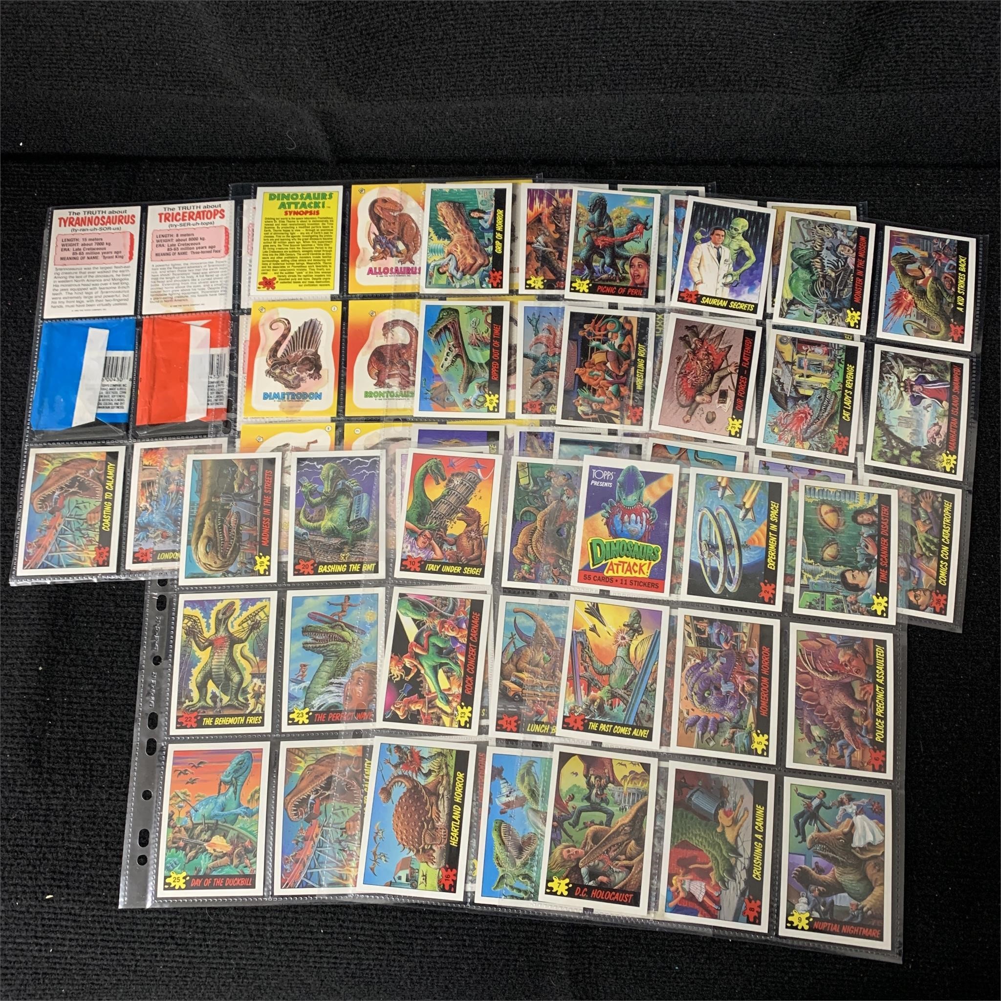 Set of Dinosaurs Attack Topps Trading Cards