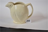 McCoy Pottery Glazed White Chicken Pitcher