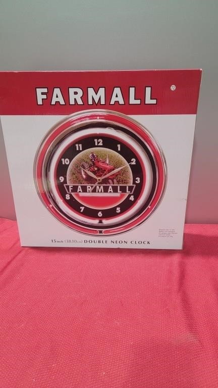 Nib 15 inch farmall neon clock