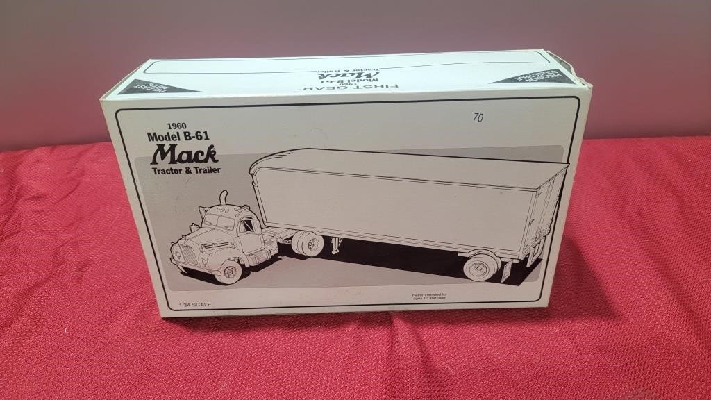 Nib diecast mack truck and trailer