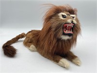 Miniature 9” Animal Fur Lion Figure
