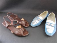 Ladies Size 10 Sandals & 10W Denim Flats