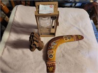 Wooden Boomerang Honey Holder Praying Hands