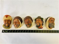 5pcs foreign Bosson Head Chalkware