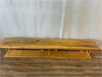 Wood Wall Mount Shelf Converted to Bench