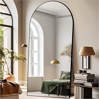 76x34 Full Length Arched Mirror  Black