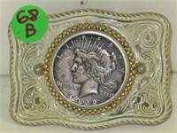 Belt Buckle with 1922 Liberty Silver Dollar