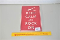 Small Decorative Wall Handing "Keep Calm and Rock