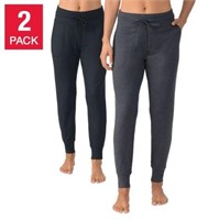 2-Pk Lole Women's XL Lounge Jogger, Black and Grey