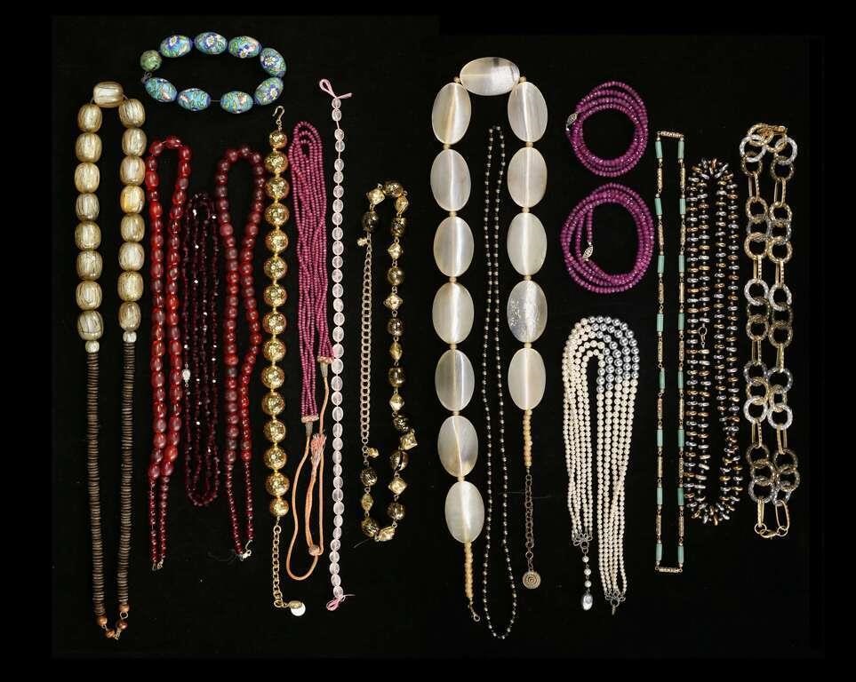 Lot of Vintage Beaded Costume Jewelry Necklaces