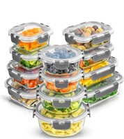 NEW $60 12-Pack Glass Food Storage Container