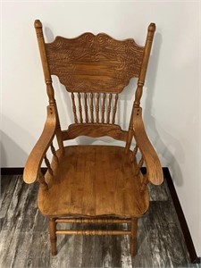 Pressed Back Captain's Chair