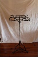 Wrought Iron Music Stand 22" x 46" w/Vintage