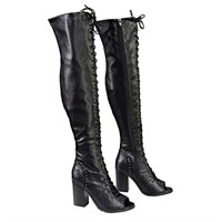Milwaukee Leather MBL9421 Women's Black Lace-Up