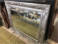 FRENCH STYLE SILVER BEVELED EDGE MIRROR