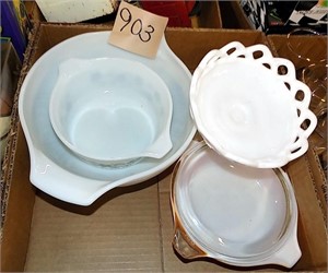 MIXING BOWLS,  AND OTHER GLASSWARE