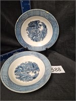 2 Currier and Ives bowls. See pictures