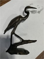 Small bronze Egret s sculpture by Scott Nelles