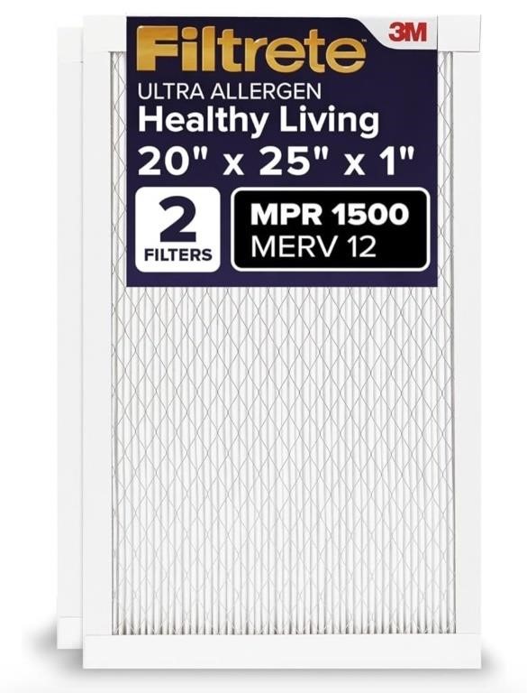 Filtrete 20x25x1 AC Furnace Air Filter, MERV 12,