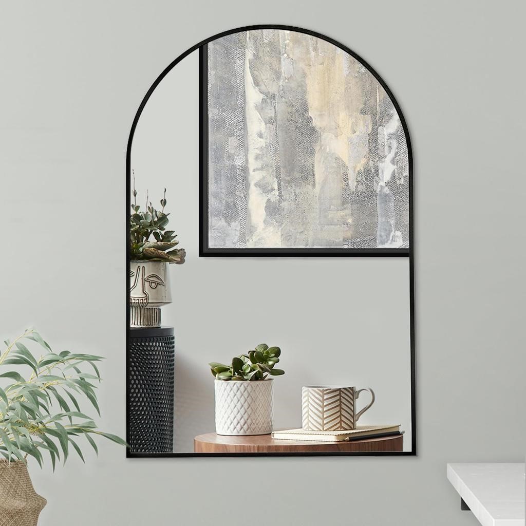 Americanflat 20x30 Framed Black Arched Mirror -