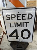 Speed Limit 40 Metal Sign