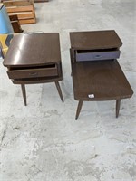 2 MCM Wooden End Tables