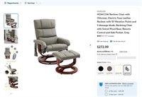 M295  HOMCOM Recliner Chair with Ottoman