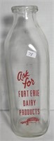 FORT ERIE DAIRY QT SQ MILK BOTTLE