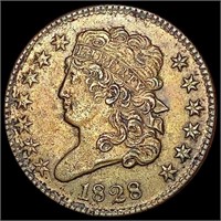 1828 13 Stars Classic Head Half Cent CLOSELY