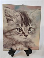Vintage CAT Plaque  #7026 Cat Face