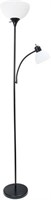 Simple Designs LF2000-BLK Floor Lamp with Reading