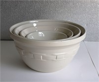 Longaberger Pottery Nesting Bowls